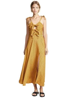 Bec & Bridge Sun Valley Midi Dress Yellow Size AU 8 for rent on The Volte - image 1
