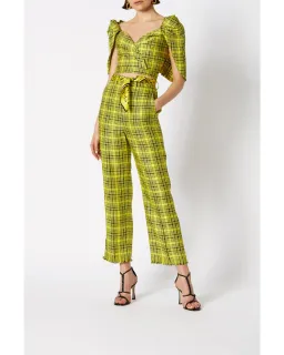 Scanlan Theodore Pants Yellow Check Size AU 8  for rent on The Volte - image 1