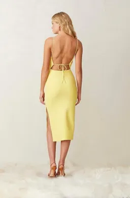 Bec & Bridge Gemma Midi Dress Yellow Size 10 for rent on The Volte - image 2