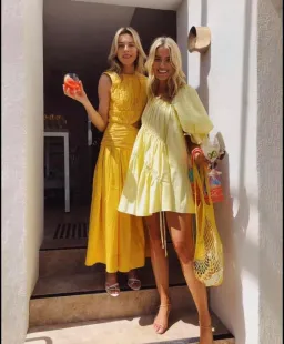 Aje Hushed Asymmetric Mini Dress Yellow Size 6 for rent on The Volte - image 6