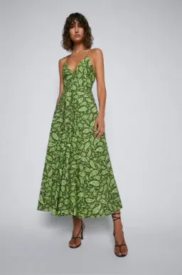 Scanlan Theodore Cttn Paisley Shoestring Dress Print Size 8 for rent on The Volte - image 1