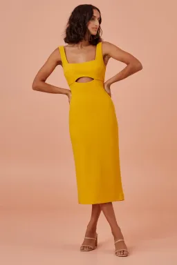 Finders Keepers Nadia Midi Dress Mango Size 8 for rent on The Volte - image 2