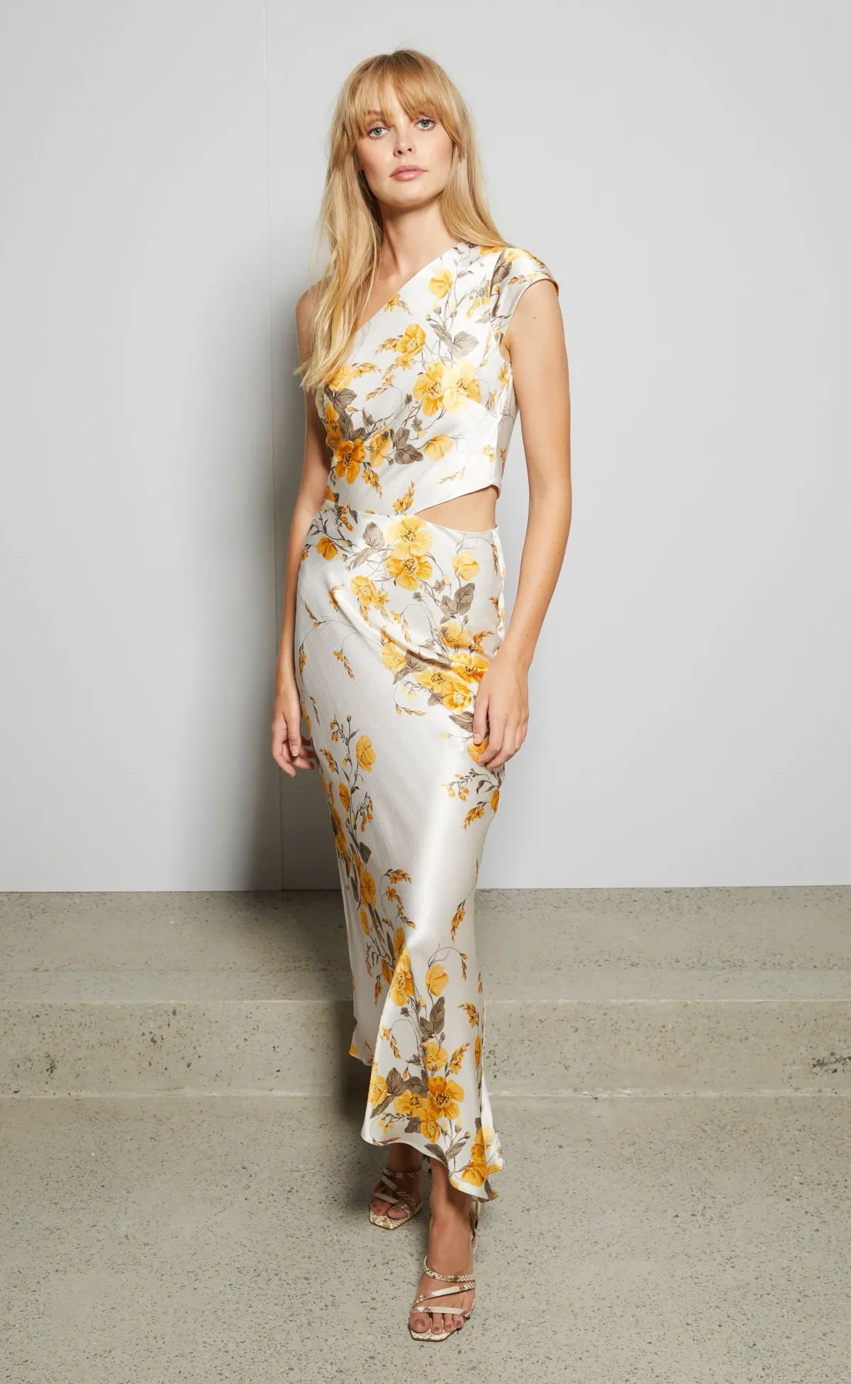 Bec and Bridge Matilde Asym Midi Dress Print Size 8 - Image 1