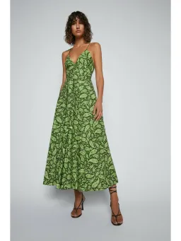 Scanlan Thedore Cotton Paisley Shoestring Dress Print Size AU 8 for rent on The Volte - image 2