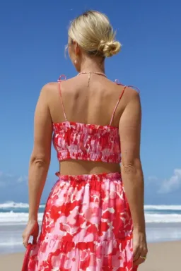 Steele Layla Crop and Flora Skirt Set Print Size 6/8 for rent on The Volte - image 2