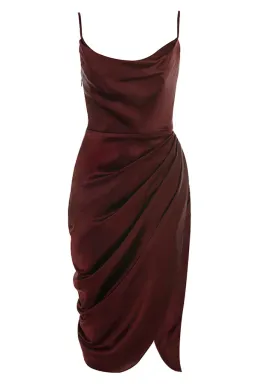House of CB Reva Satin Balcony Corset Midi Dress Red Size 6 for rent on The Volte - image 5