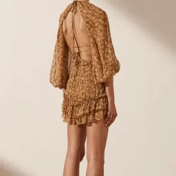 Shona Joy Sunset Cut Out Backless Mini Dress Print Size 10 for rent on The Volte - image 2
