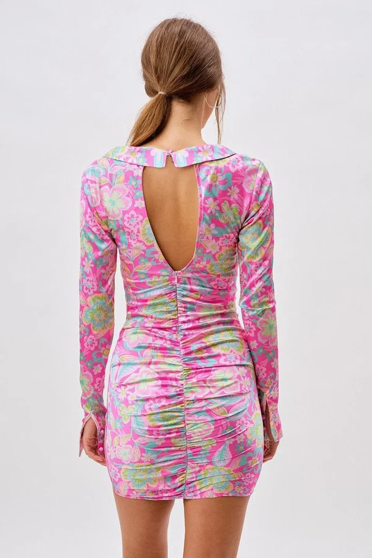 For Love and Lemons Julien Mini Dress Pink Size 10 - Image 2