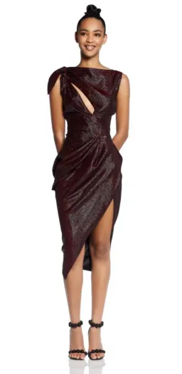 Toni Maticevski Connector Dress Burgundy Size 6 for rent on The Volte - image 1