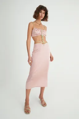 Hansen & Gretel Cali Top and Mariika Skirt Set Blush Size 8 for rent on The Volte - image 3