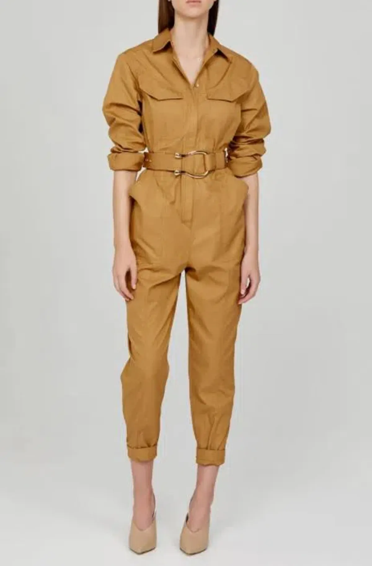 Acler Battan Boiler Jumpsuit Brown Size 6 - Image 1