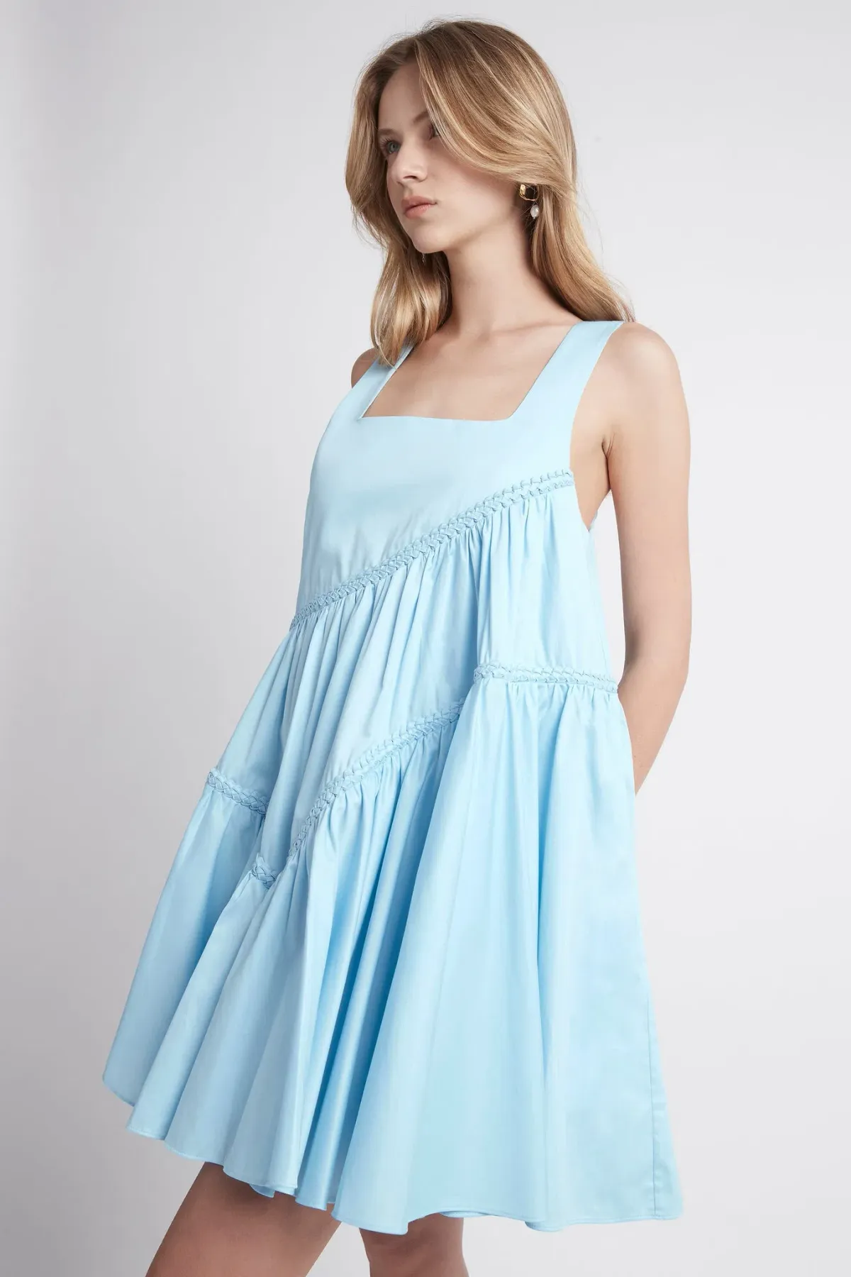 Aje Casabianca Sleeveless Braided Dress Blue Size 4 - Image 3