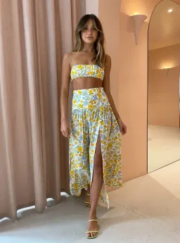 Bec & Bridge Cali Sun Top and Skirt Set Floral Size 8 for rent on The Volte - image 1