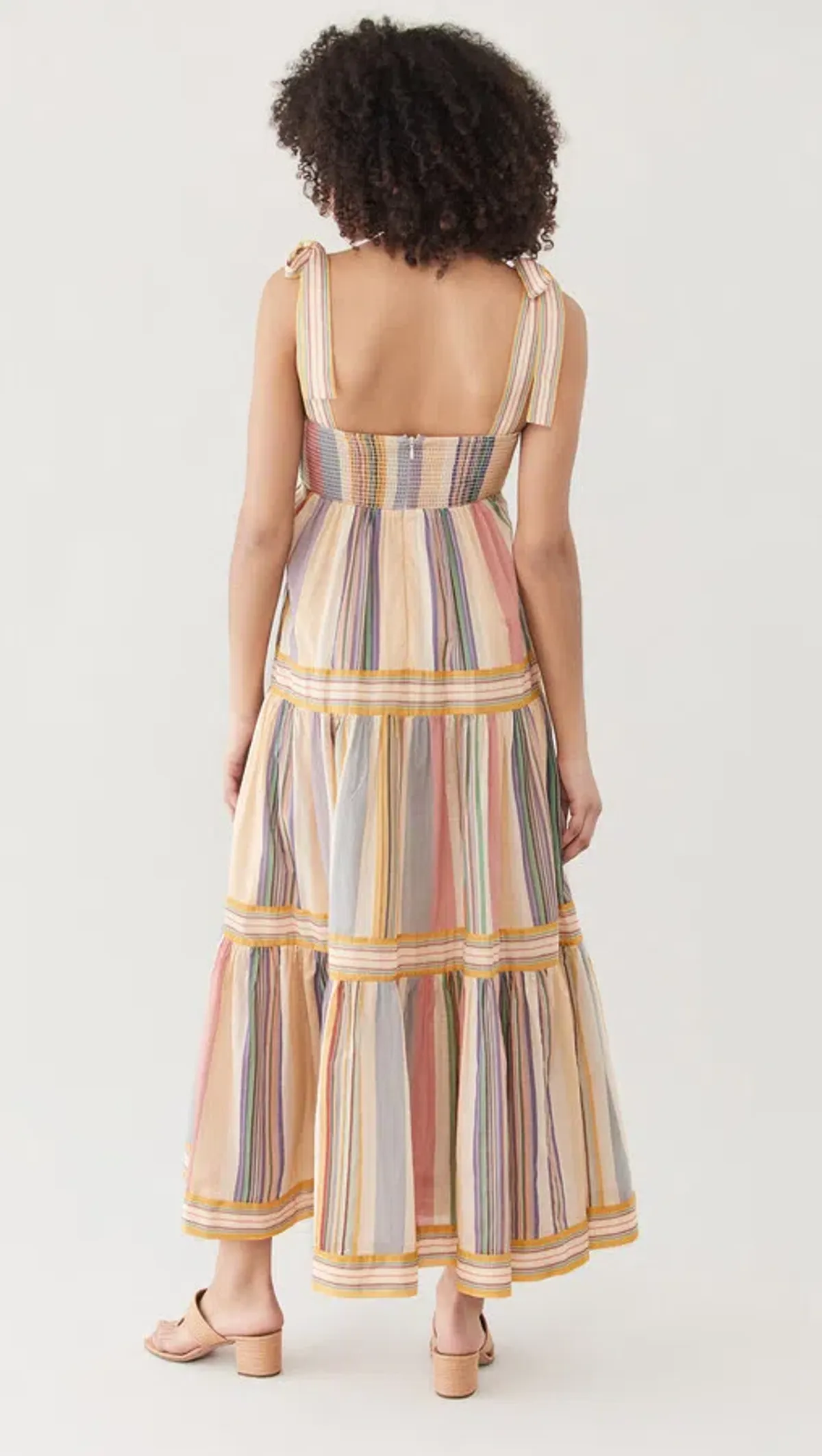 Zimmermann Mae Striped Cotton Maxi Dress Print Size 6 - Image 3