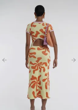 Arthur Apparel Hole Dress Tequila Sunrise Size 8 for rent on The Volte - image 2