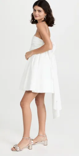 Aje Catina Bow Back Mini Dress White Size 8 for rent on The Volte - image 2