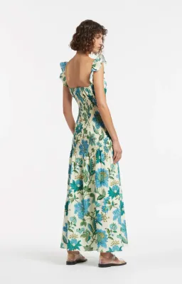 Sir the Label Alexandre Ruched Midi Dress Print Size 8 for rent on The Volte - image 3