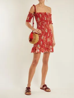 Corsair Shirred Flutter Dress for rent on The Volte - image 1