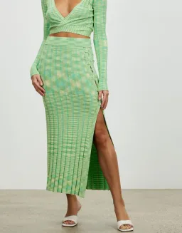 Lover Harriet Knit Top and Midi Skirt Set Print Size 8 for rent on The Volte - image 2