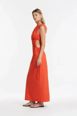 Sir the Label Anja Cut Out Dress Mandarin Red Size 2 / AU 10 for rent on The Volte - image 2