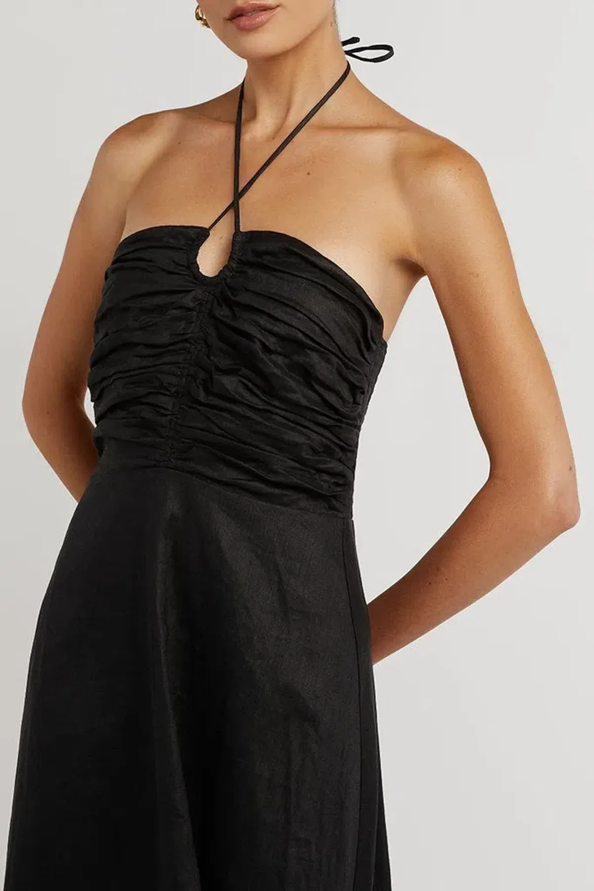 Dissh Flow Halter Midi Dress Black Size 8 - Image 4