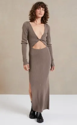 Bec and Bridge Silt Riviera Long Sleeve Dress Gray Size 12  for rent on The Volte - image 1