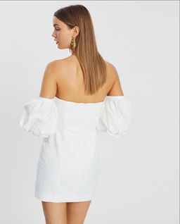 Asilio Off the Shoulder Mini Volume Sleeve Dress size 10 for rent on The Volte - image 2