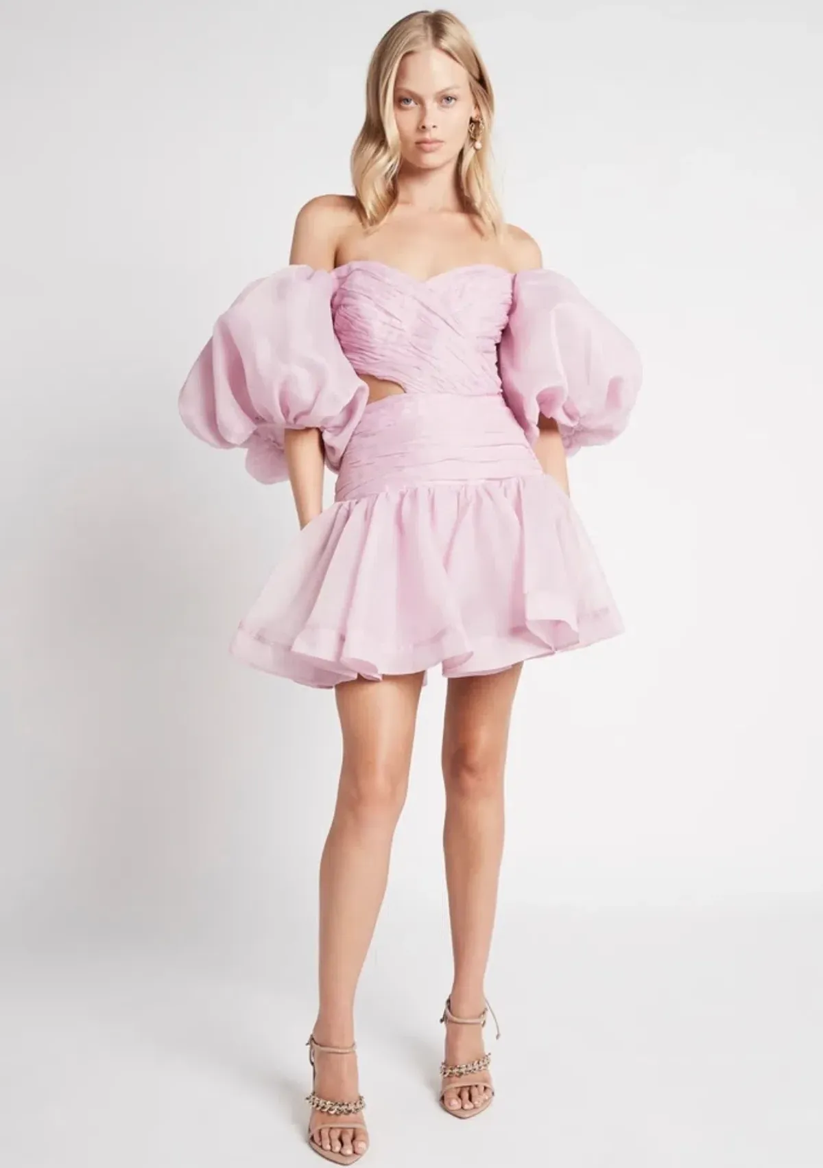 Aje Myriad Cut Out Mini Dress Lilac Purple Size 6 - Image 1