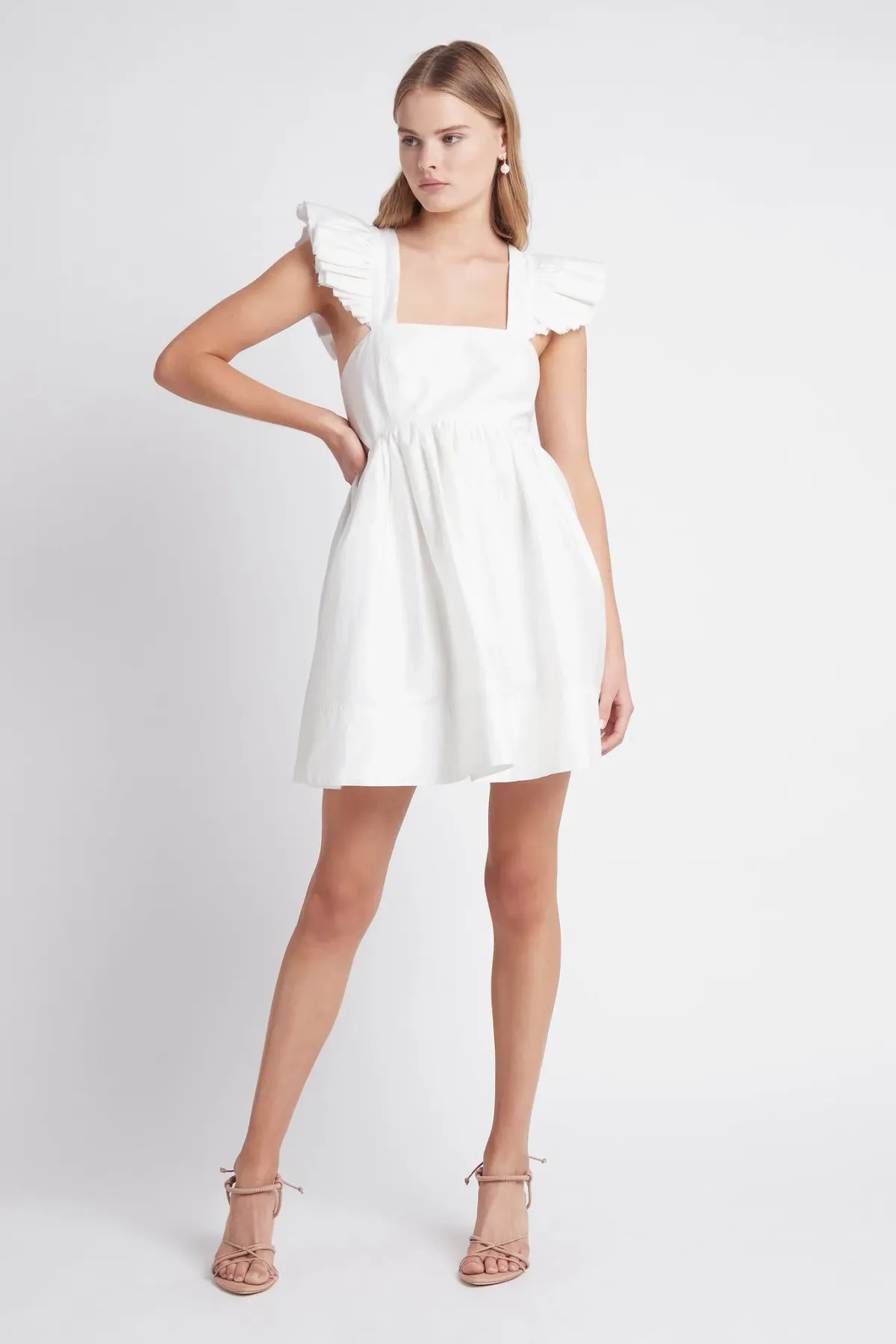 Aje Midsummer Mini Dress White Size 6 - Image 1