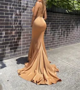 Jadore JX5016 Gown Brown Size 8 for rent on The Volte - image 2