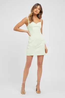 Kookai Oyster Panel Dress Green Size 8 for rent on The Volte - image 1