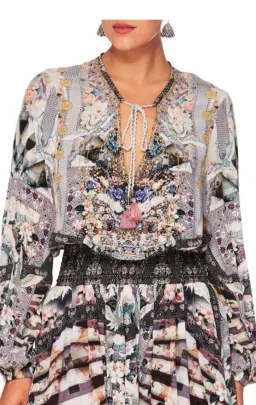 Camilla Shirred Relaxed Short Dress In Her Shoes Size 12 for rent on The Volte - image 2
