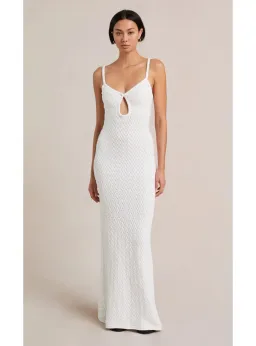 Bec & Bridge Effie Knit Key Dress White Size AU 6  for rent on The Volte - image 1