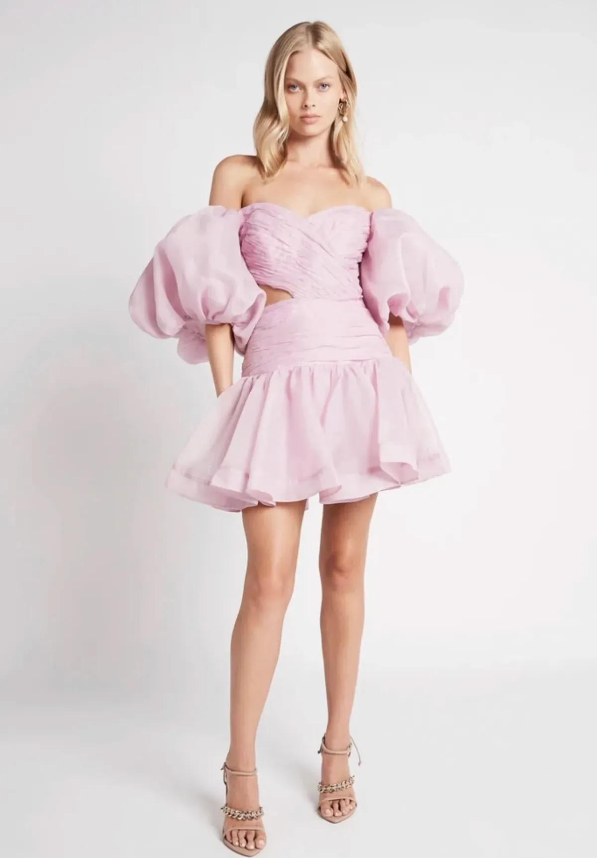 Aje Myriad Cut Out Mini Dress Pink Size 12 - Image 1