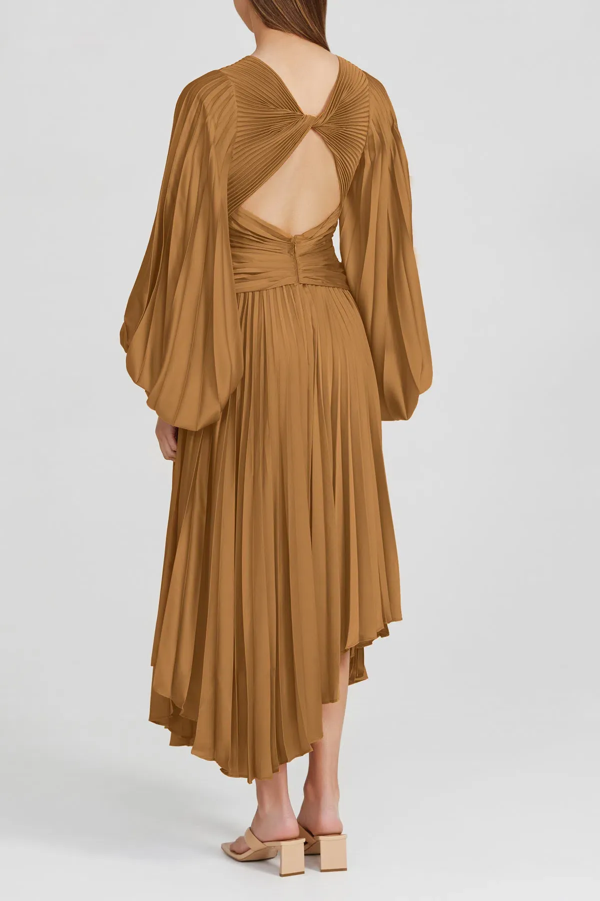 Acler Palms Dress Brown Size 10 - Image 2