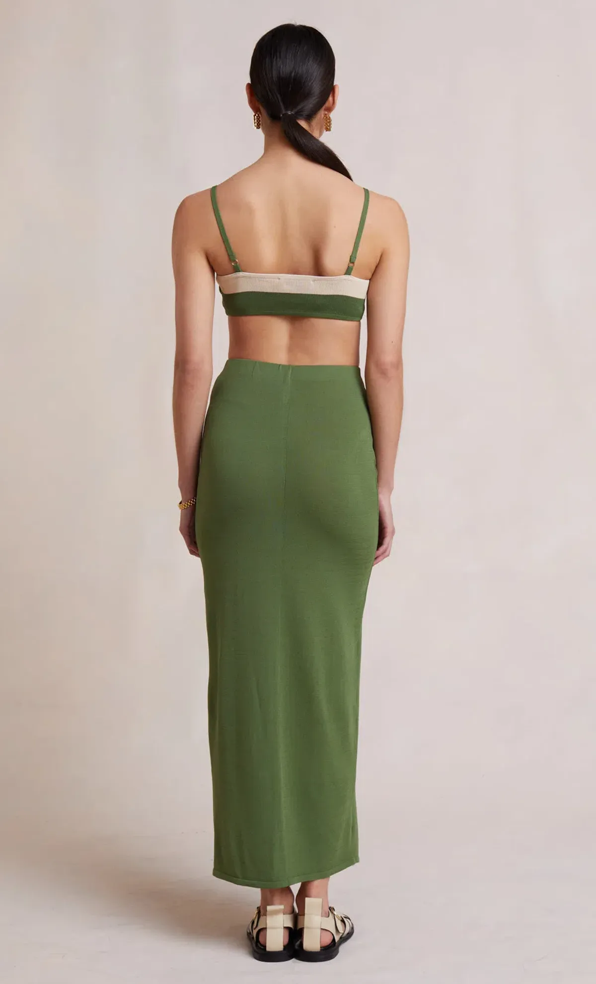 Bec & Bridge Miranda Knit Top and Skirt Set Green Size 8 - Image 2