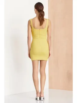 Bec & Bridge Clemence Mini Dress Yellow Size AU 6 for rent on The Volte - image 4