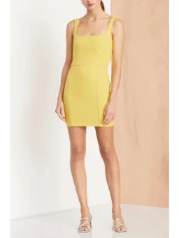 Bec & Bridge Clemence Mini Dress Yellow Size AU 6 for rent on The Volte - image 3