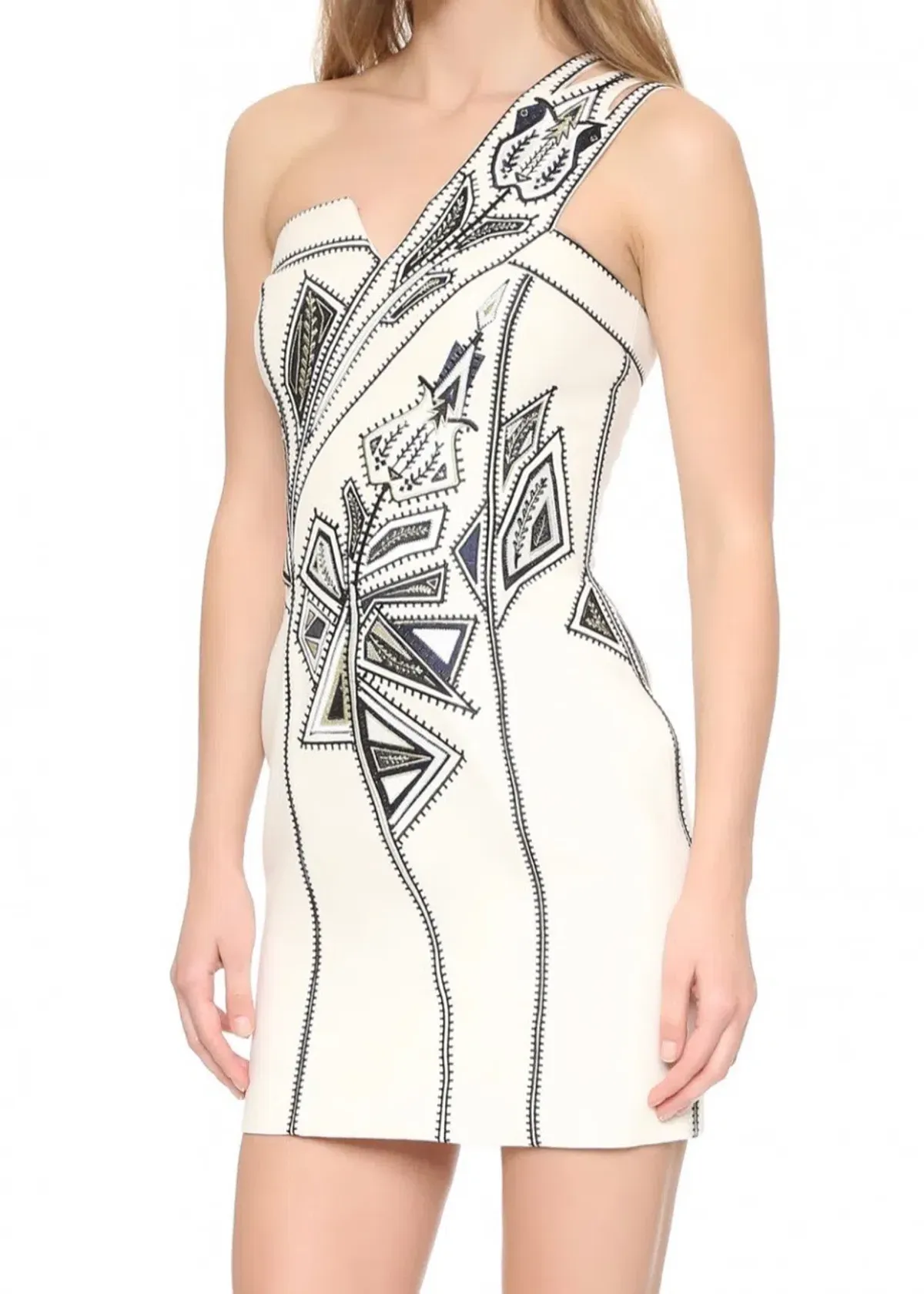 Sass & Bide Blackest Lava Embroidered Mini Dress Cream Size 8  - Image 4