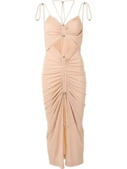Dion Lee Gathered Butterfly Dress Beige Size 8 for rent on The Volte - image 4