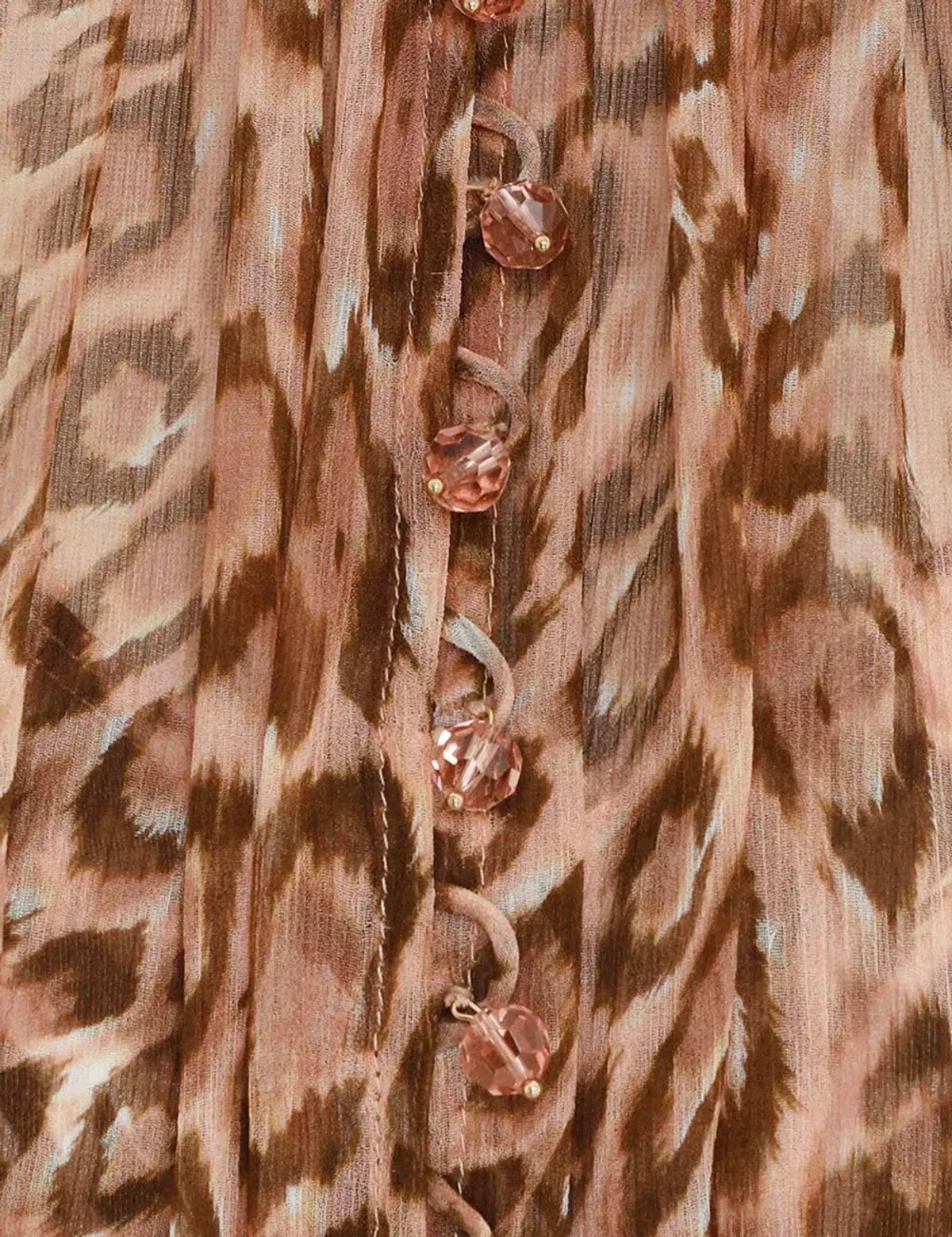Zimmermann Tempo Bell Sleeve Mini Dress Pink Leopard Print Size 0 / AU 8 - Image 4