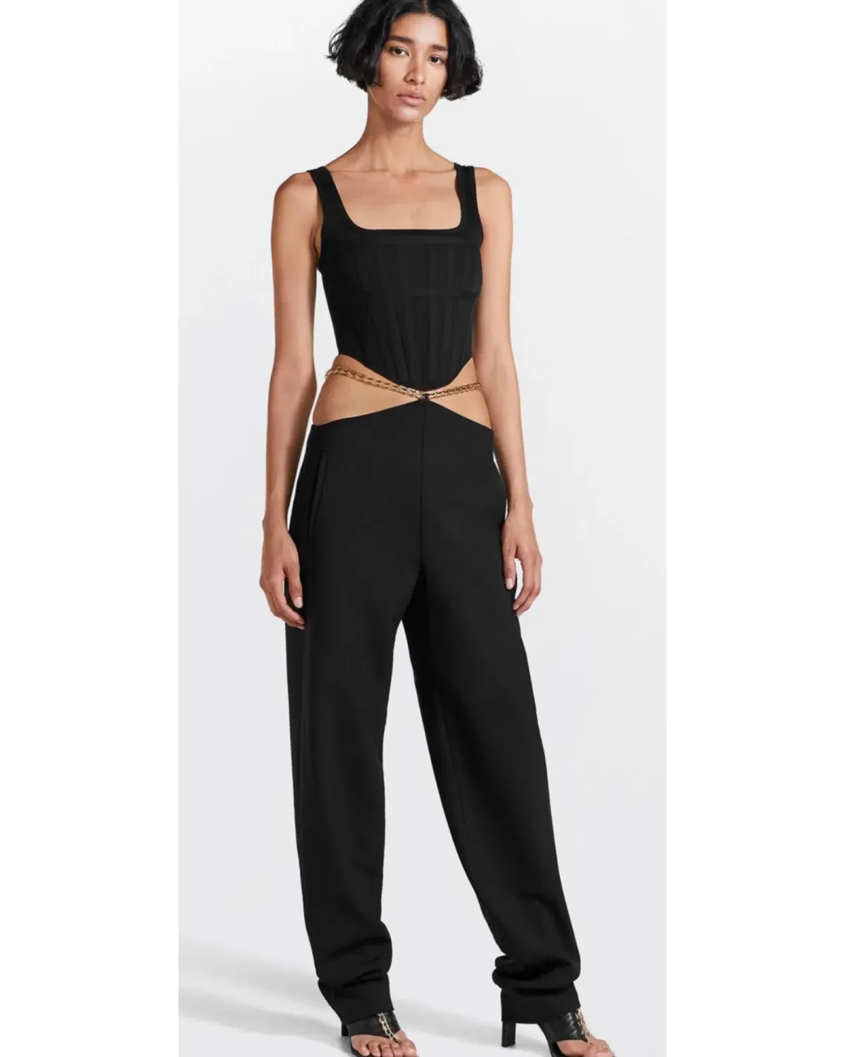 Dion Lee Chain Suspend Pant Black Size AU 6 - Image 1