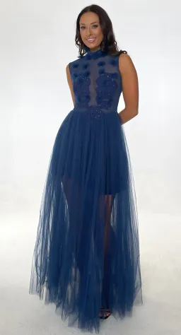 Jonte Dreamer Gown Midnight Blue Size 10  for rent on The Volte - image 1