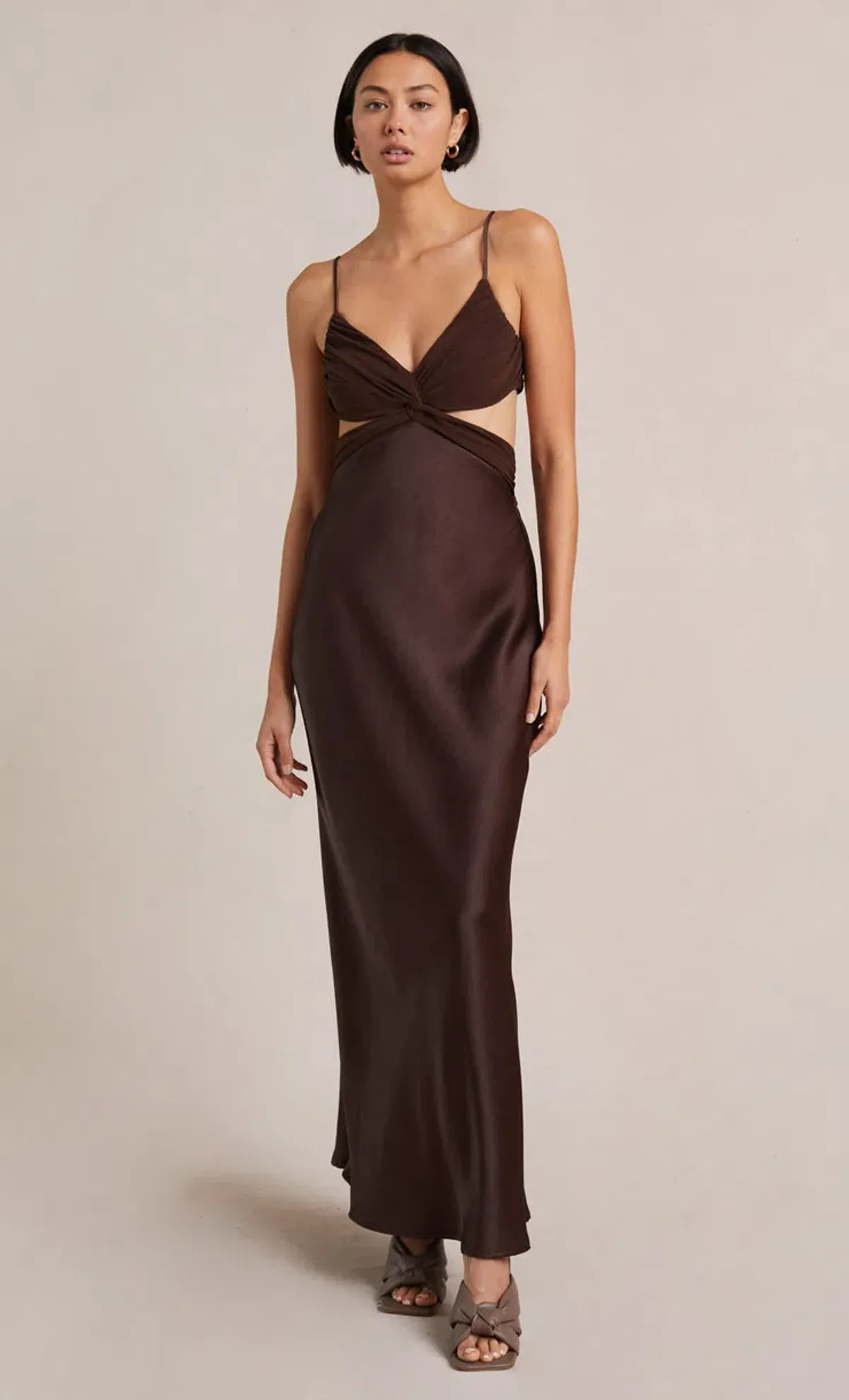 Bec and Bridge Nadia Twist Dress Brown Size 6 - Image 1