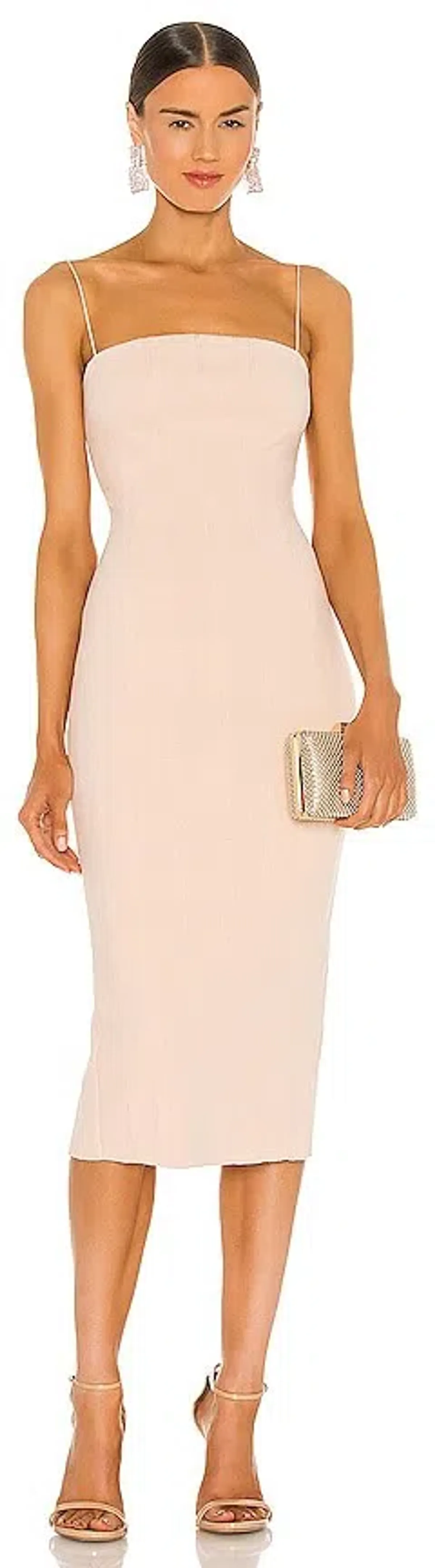 MISHA Irisa Midi Dress Nude Size 6/XS - Image 2