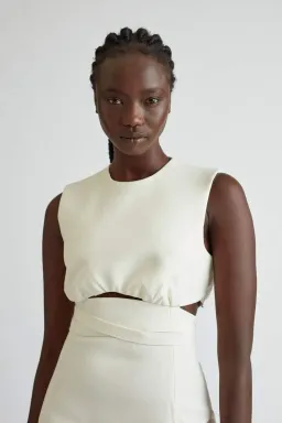 Camilla & Marc Morgan Cutout Dress White Size 6 for rent on The Volte - image 2