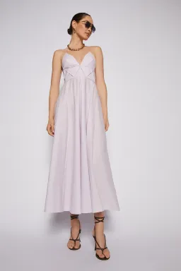 Scanlan Theodore Parachute Cotton Strappy Dress in Lilac Purple Size 6  for rent on The Volte - image 1