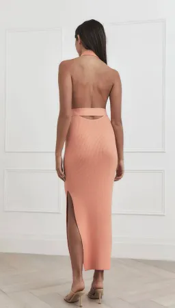 San Sloane Drake Midi Dress Peach Size 8 for rent on The Volte - image 2