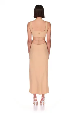 Nicola Finetti  Vivienne Dress Camel Size 6 for rent on The Volte - image 2