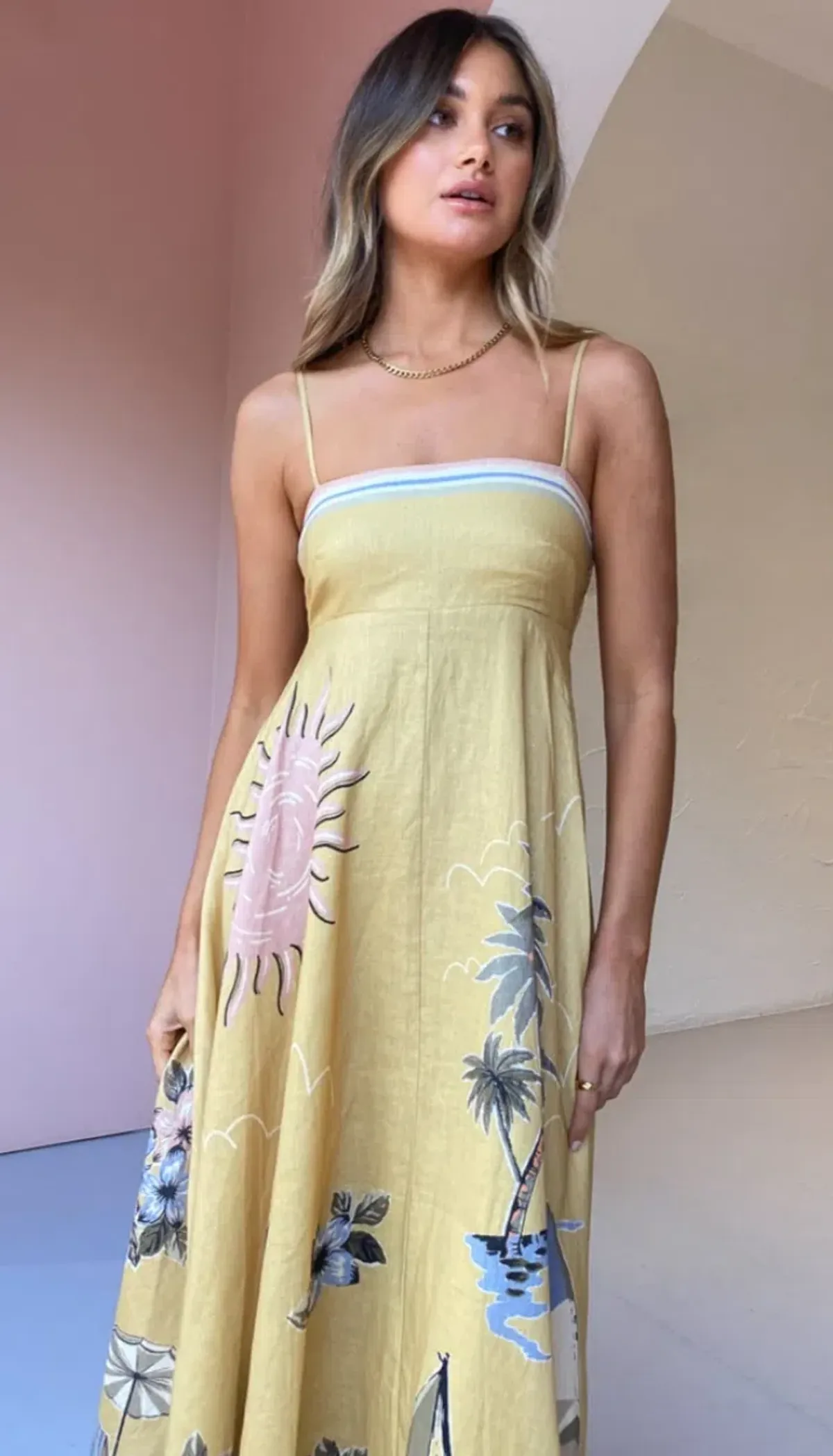 Alemais Sunset Shades Sundress Sand Size 12  - Image 2